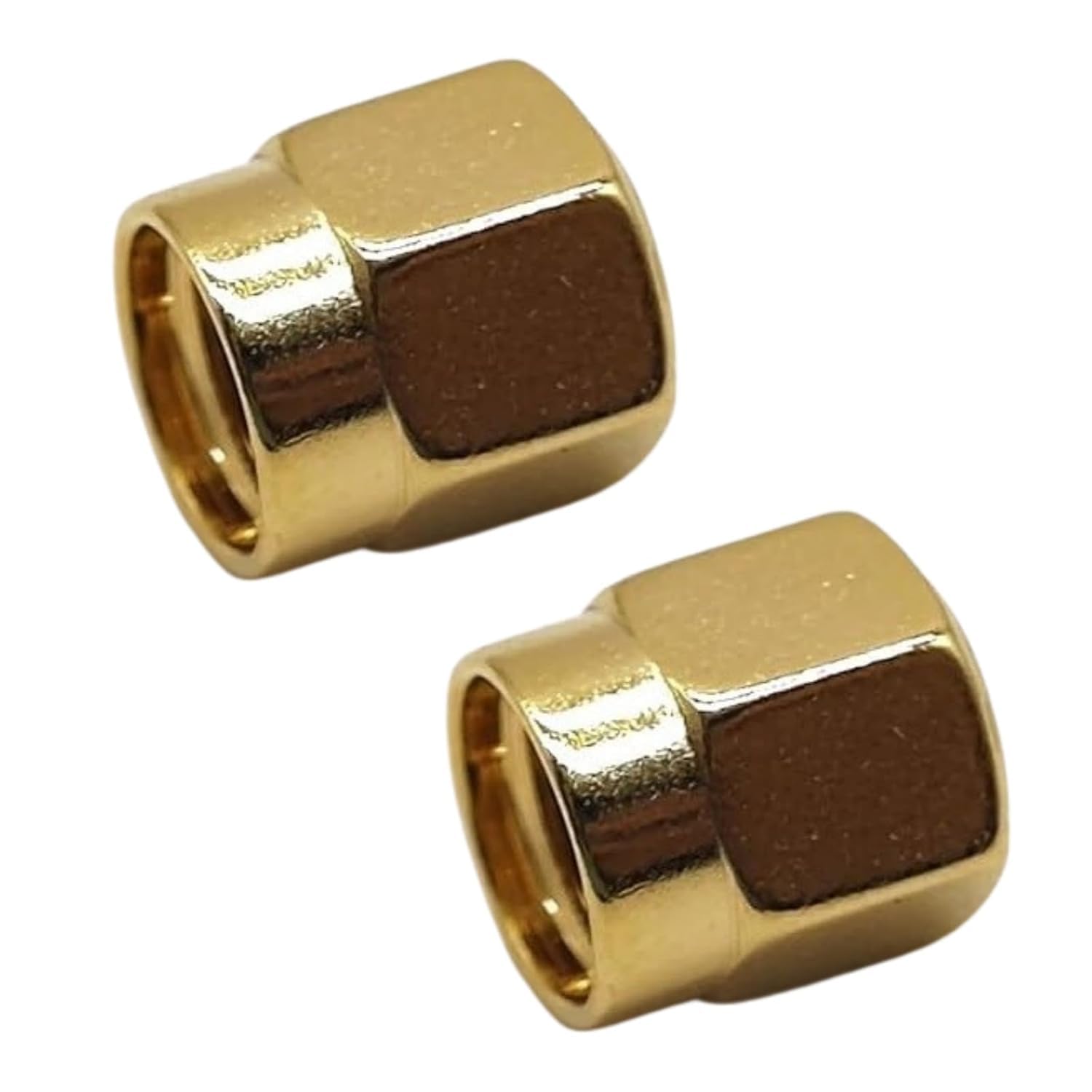 10PCS SMA Plug Dust Cap, SMA Female Jack Dust Cap Gold-Plated RF Coaxial Connector Protective Cap SMA Connector Accessories