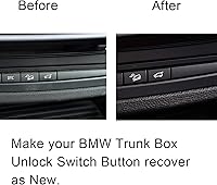 Vista 2 de Jaronx Cubierta del botón del interruptor del maletero del portón trasero compatible con BMW X5 E70 2006-2013/X6 E71 2008-2014 (1 unidad)
