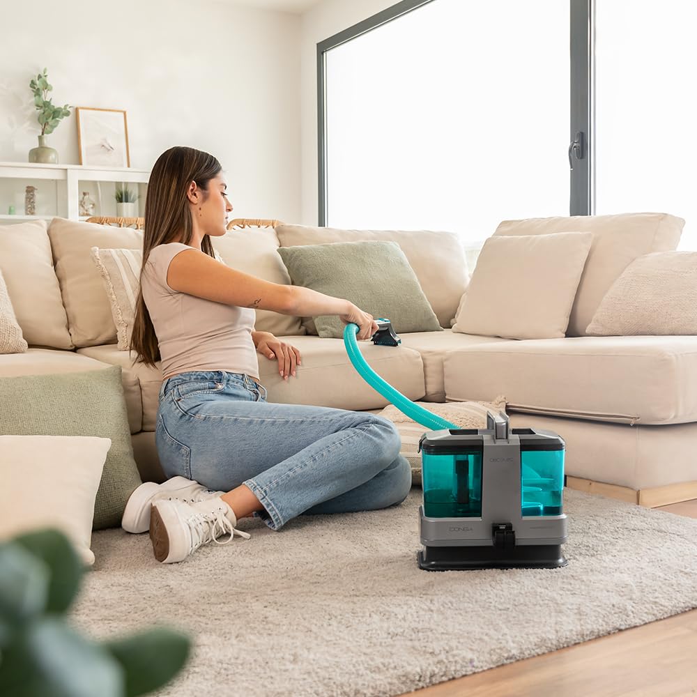 Cecotec Teppichreiniger und Staubsauger mit Kabel Conga 2000 Carpet&Spot Clean Compact. 330 W Leistung, kompaktes Design, 2 Tanks mit 800 ml und 500 ml, Sprühdüs