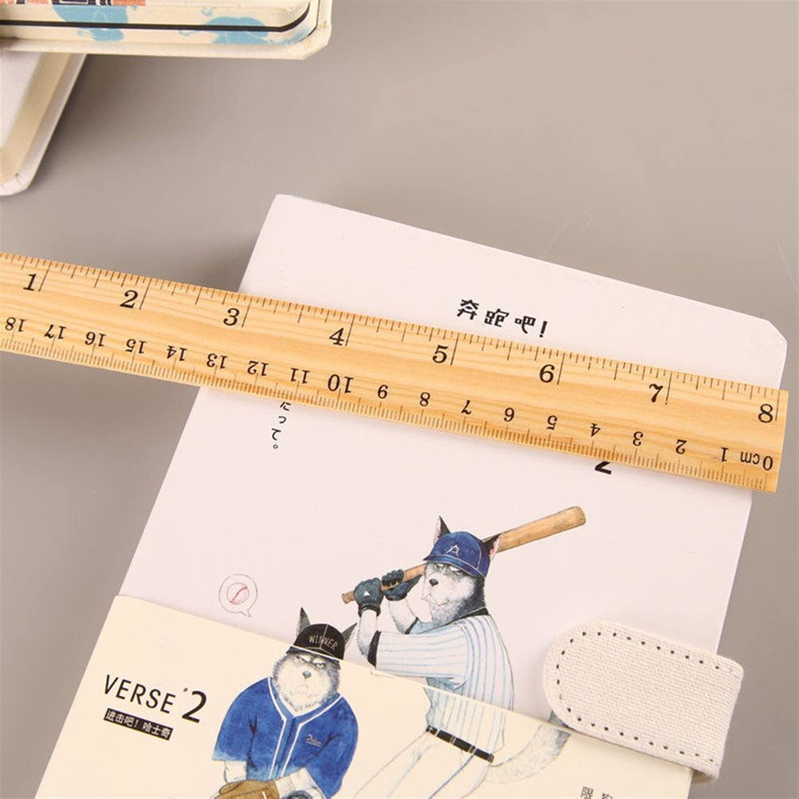 caihuashopping 20 Pezzi Righello in Legno Metrico Regola di misurazione Doppio Strumento di misurazione per Ufficio Cancelleria di cancelleria di cartoleria (Color : 20CM)