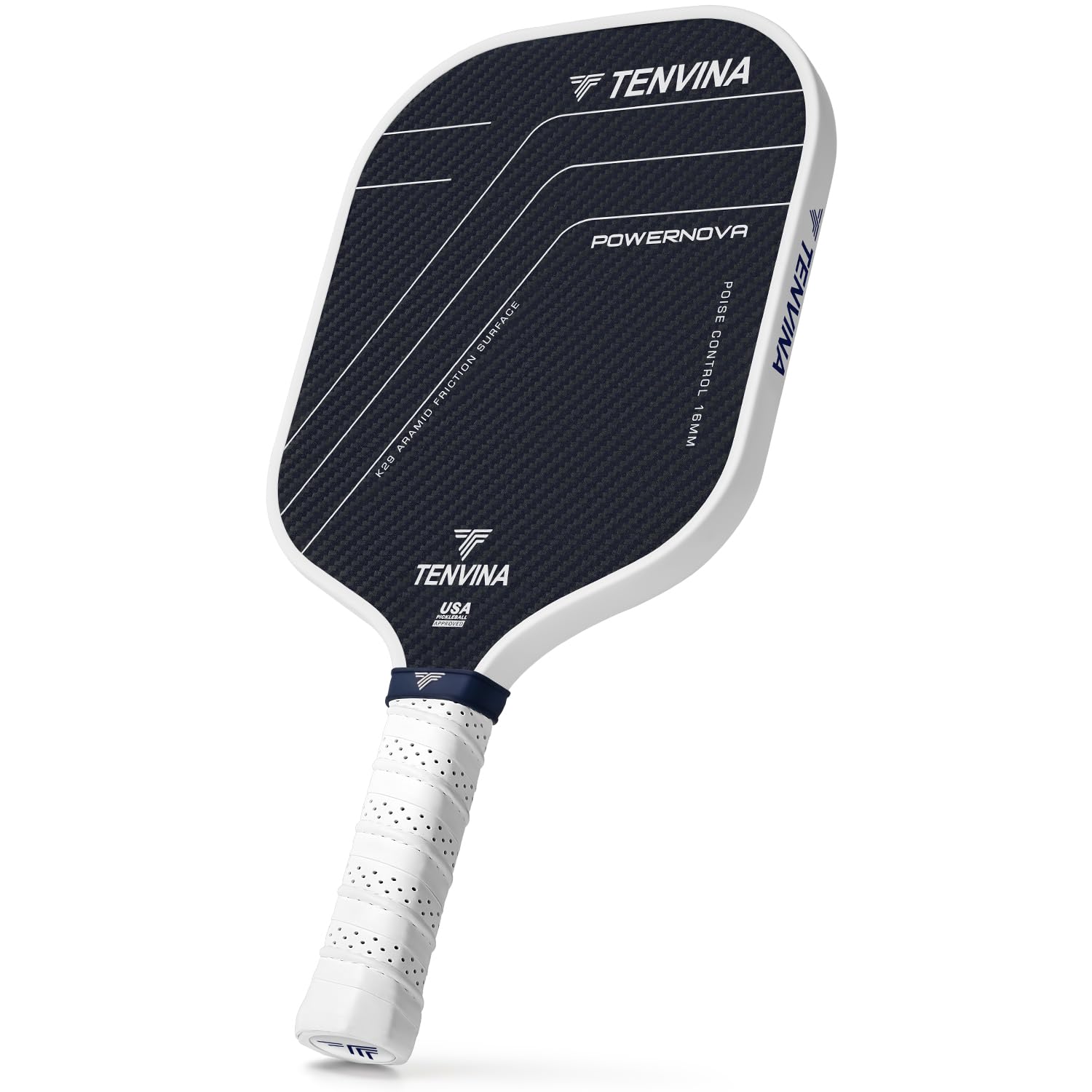 TENVINA Pickleball Paddles, 2025 POWERNOVA K29 Aramid and Carbon Textured Fiber Pickleball Paddle with Honeycomb Core, Forceful Spin and Precise Control of USAPA Approved Pickle Ball Paddle