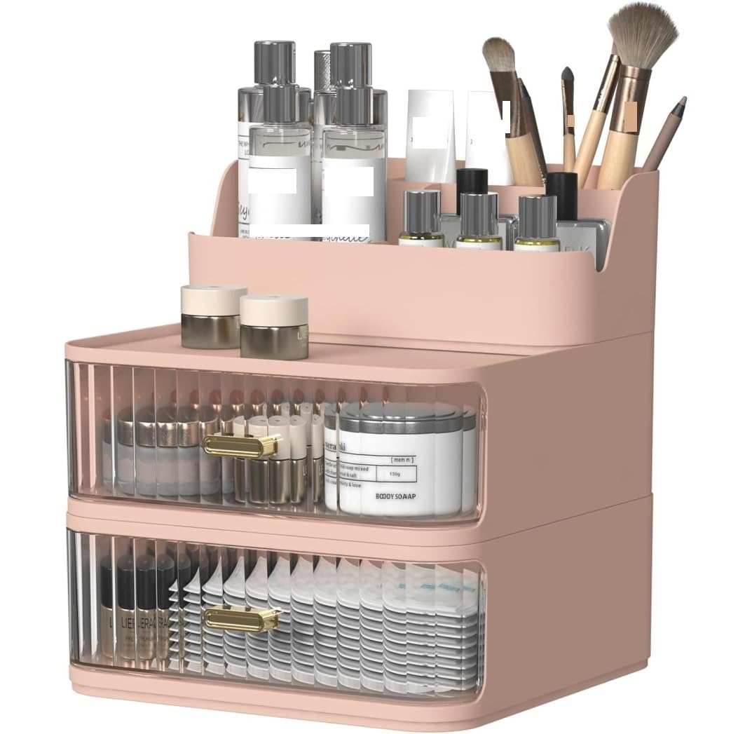 GFJHdfhE Cosmetic Storage Box Lipsticks Makeup Organizer Stackable Drawers Skincare Organizers Cosmetics For Dressing Table Skincare(C)