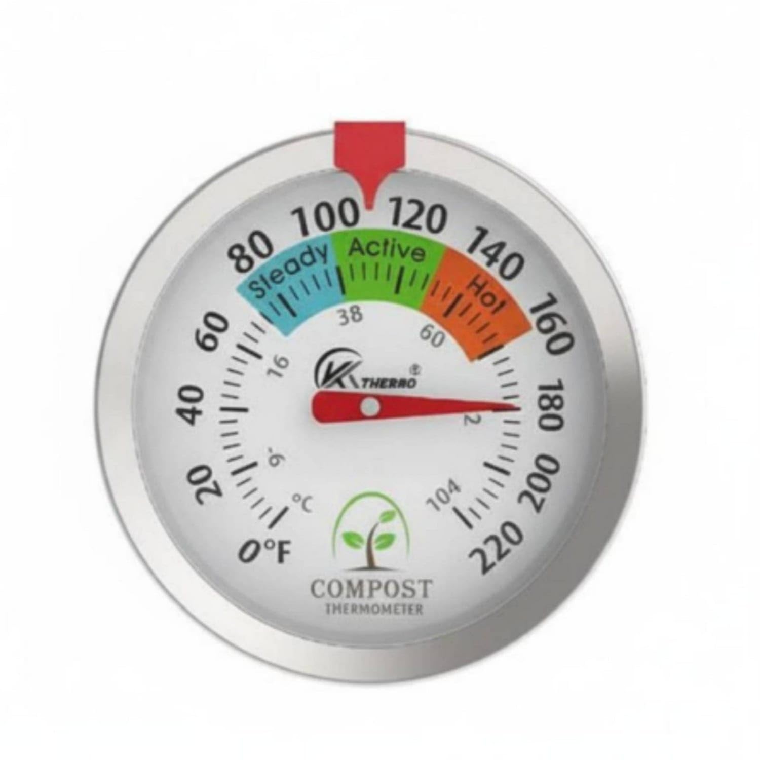 Ojiva® No Battery Required Long Rod Compost Thermometer Easy to Read Display 50cm Mechanical Garden Thermometer Rust-Resistant Stainless Steel Soil Temperature Waterproof for Gardeners, 40CM, Seedl-picture-10
