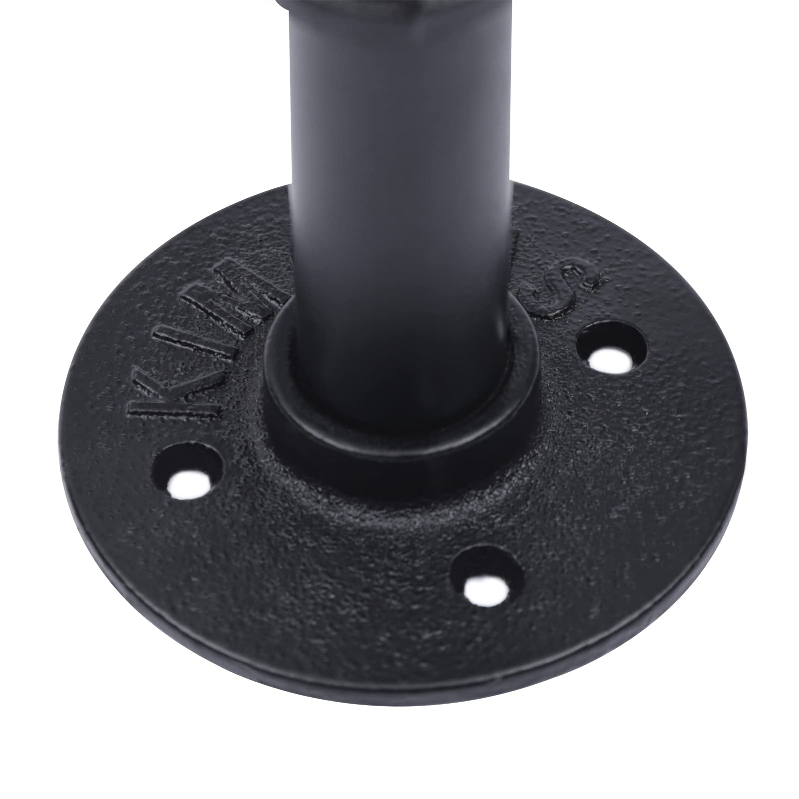 Estantería de pared industrial, tubo, soporte para estanterías, estantería flotante de madera de hierro para el hogar, baño, cocina, organizador de herramientas, perchero de pared