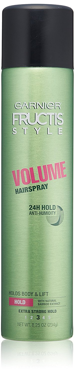 Garnier Fructis Style - Volume Hairspray - 24H Hold Anti-Humidity - Extra Strong Hold (3) - Net Wt. 8.25 OZ (234 g) Per Can - Pack of 3 Cans (Packaging / Designs Vary)