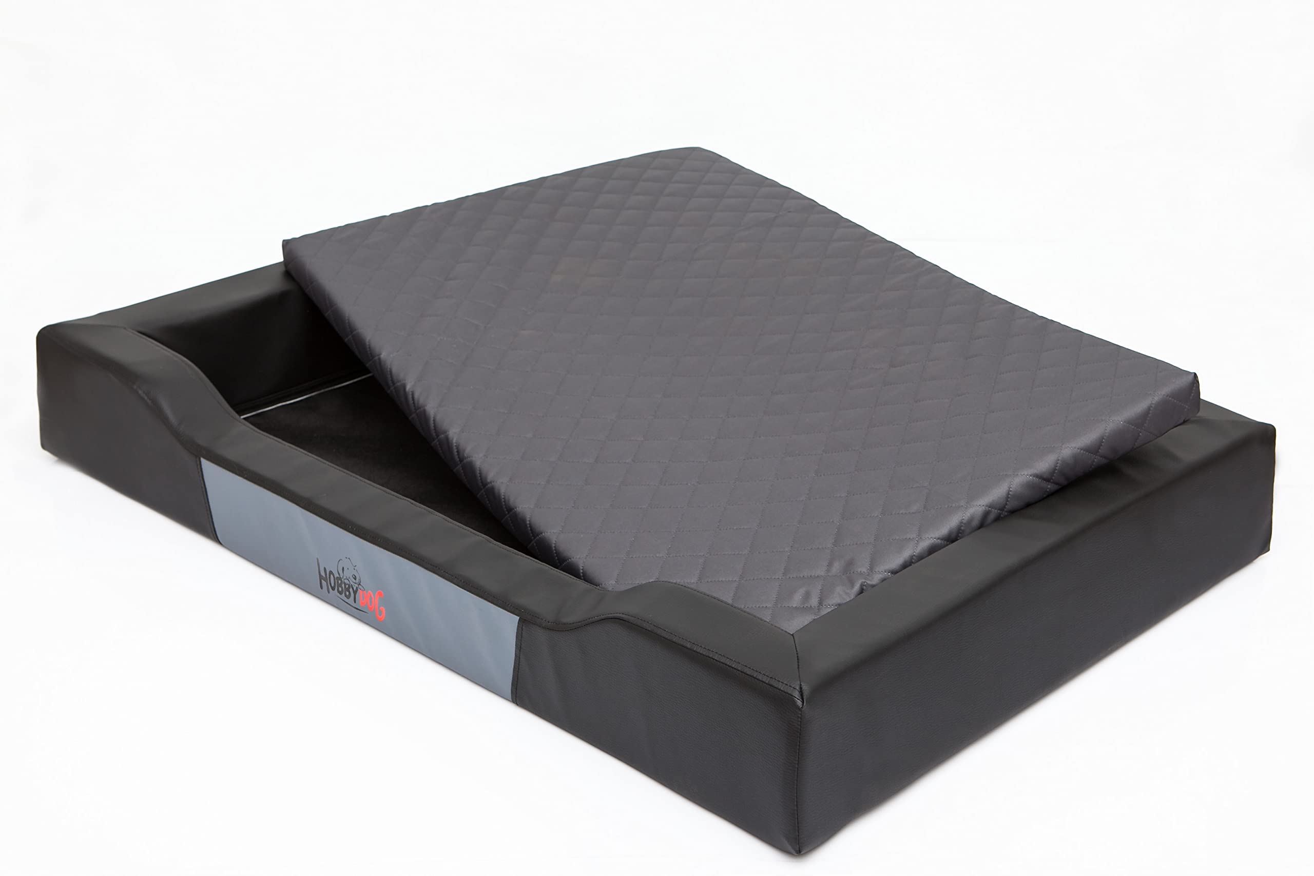 Cama Perro - Cuna para Perros para Dormir, con Funda de Cordura Extraíble (Lavable a 30°) - para Perros Pequeños y Grandes - Sofa para Perros - 93 x 62 cm - Negro