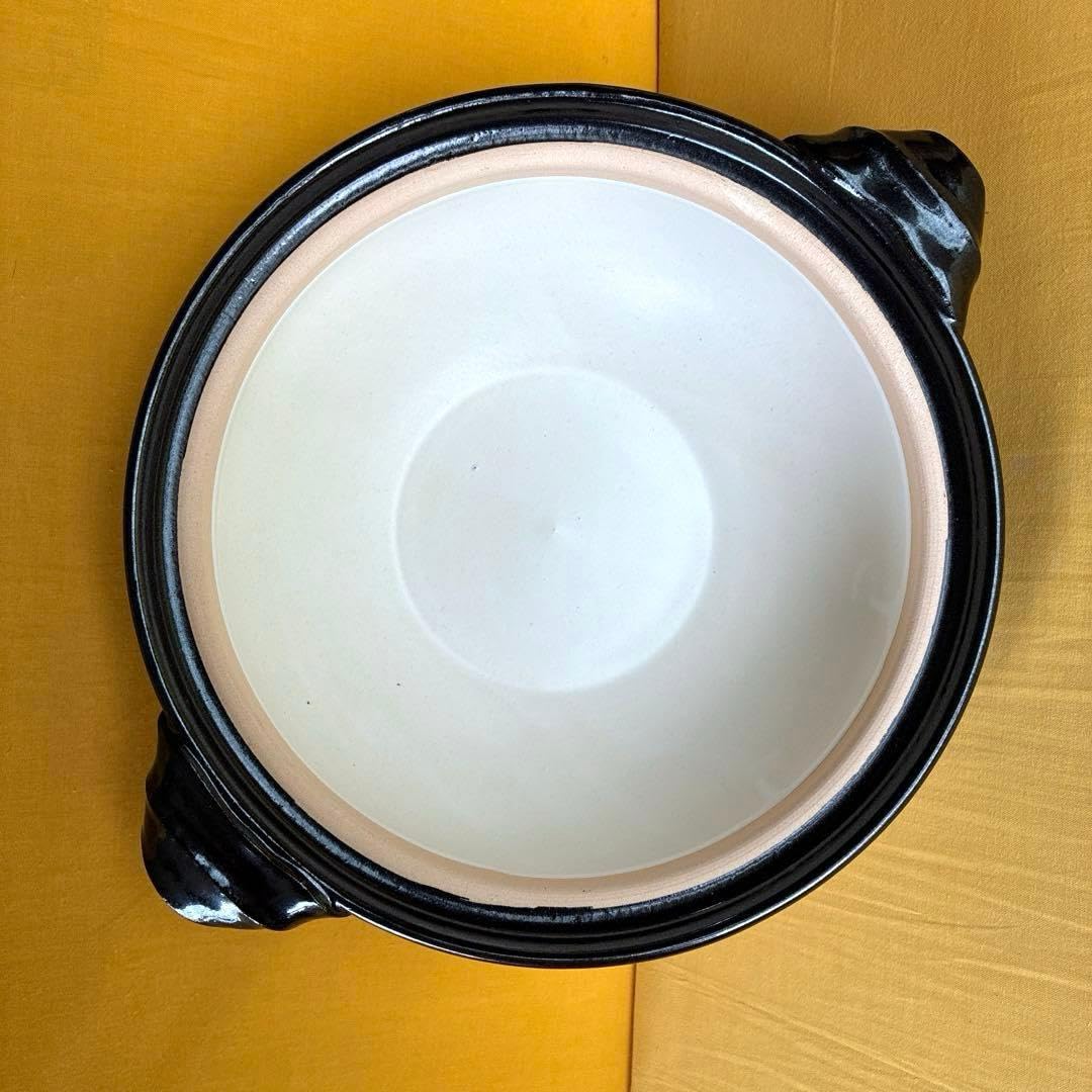 Amazon | 土鍋 伊賀焼 9号 鍋黒釉艶消 | ノーブランド品 | 土鍋