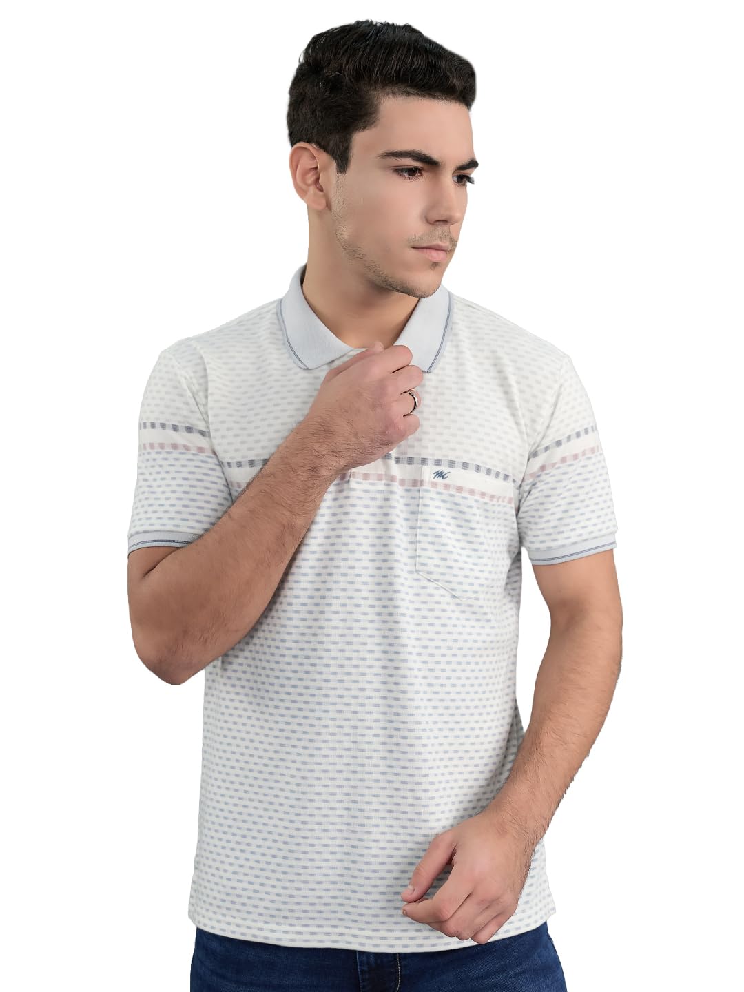 monte carlo Men’s Regular Fit Stripes Half Sleeve Collar T-Shirt | Stylish Tee for Men | Soft Comfortable Casual Tshirt for Men's (Pack of 1)-picture-42