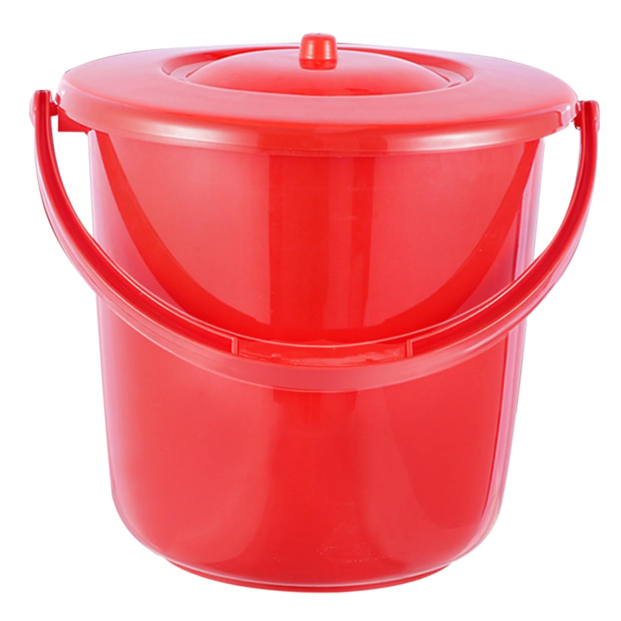 FRCOLOR Urine Bucket Bottle Lid Children's Chamber Pot Portable Urinal for Disabled Lightweight Sturdy Easy to Wash Red