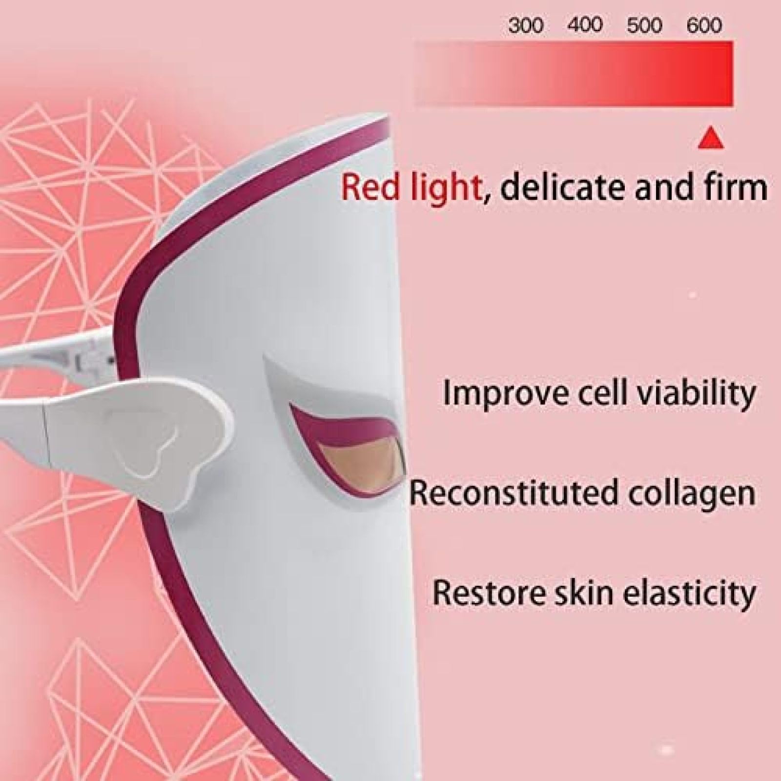 Terapia De Luz Mascarilla Facial LED, Mascarilla De Terapia De Luz, Mascarilla Facial Rejuvenecimiento De La Piel Fotón Mascarilla Facial Tratamiento De Luz Mascarilla Facial para El Cuidado De La