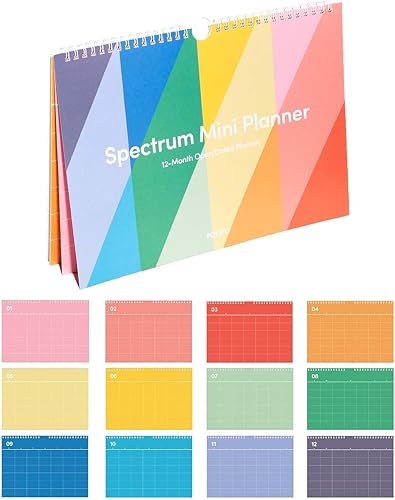 Miniatura 7 de Poketo - Calendario mensual de pared vertical sin fecha de 30 x 20 pulgadas - Planificador de pared minimalista de 12 meses - Calendario mensual -