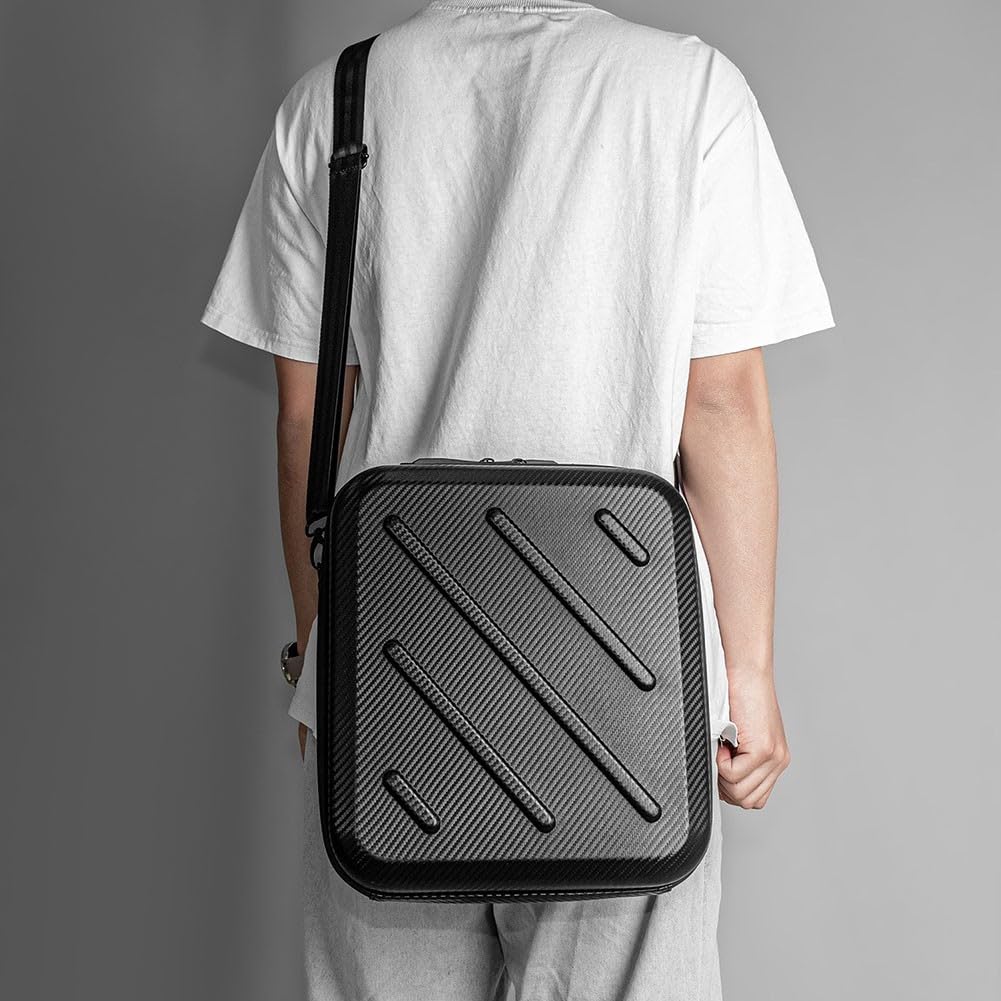 Funda de viaje portátil de poliuretano + EVA, para protección contra la humedad y derrames, 35 x 30,4 x 15 cm, color negro