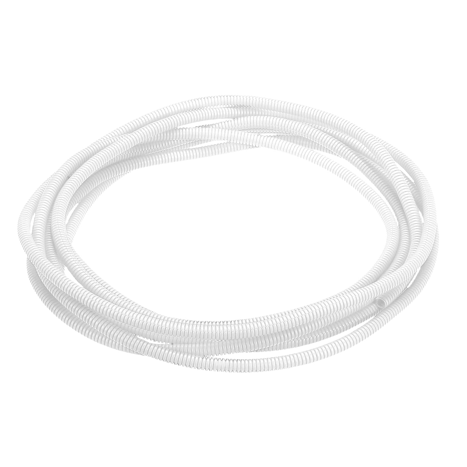sourcing map Split Wire Loom Tubing 1/4"(6.5mm) ID 20FT(6m) Wire Loom Tubing Heat & Cold Resistant -40F to 257F Plastic Flexible Conduit Cord Protector for Electrical Wires Cable, White
