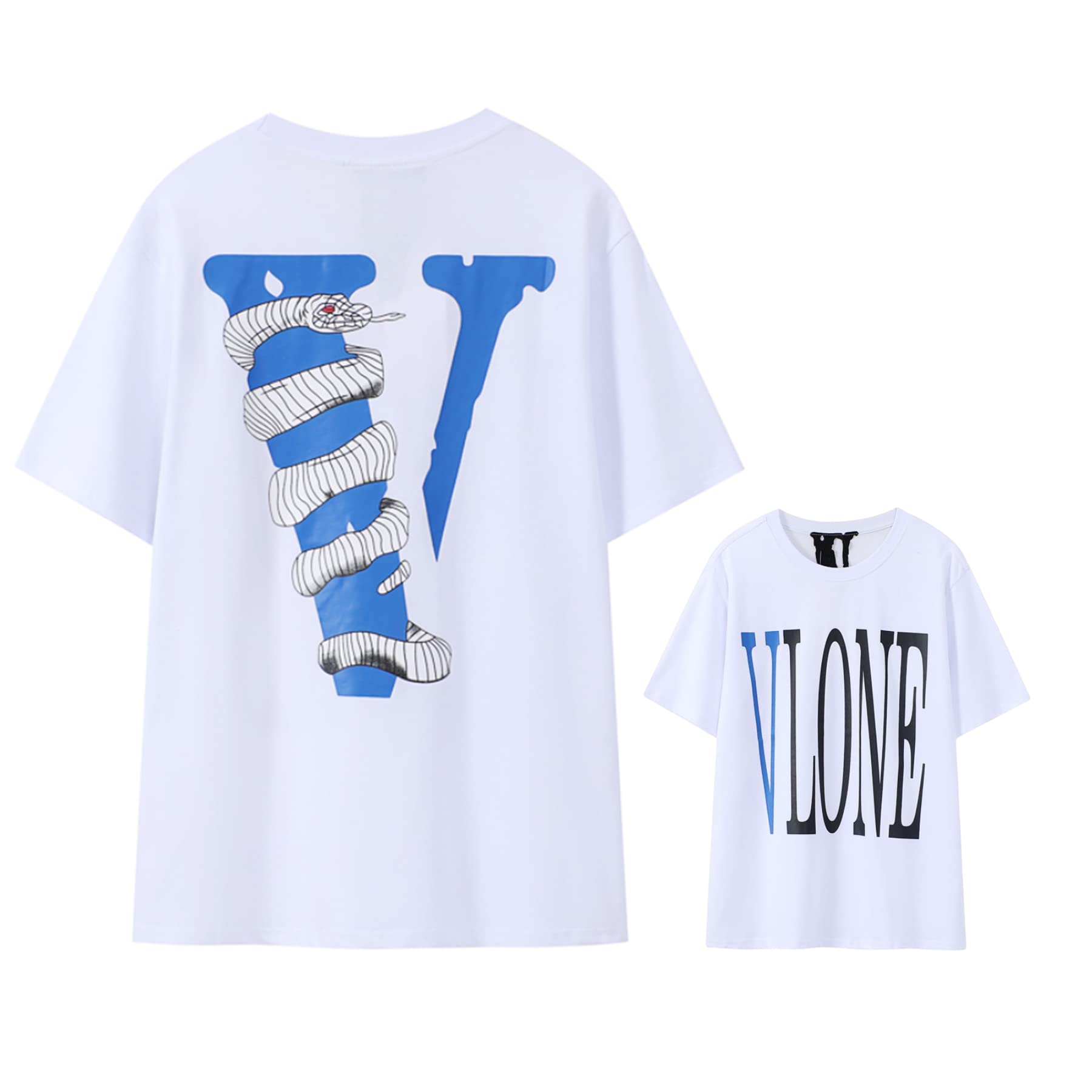 HenniuMen's Statue of Liberty Hip Hop T-Shirt Letter Print Cotton Fashion Loose Couple Crew Top for GenMaiGou