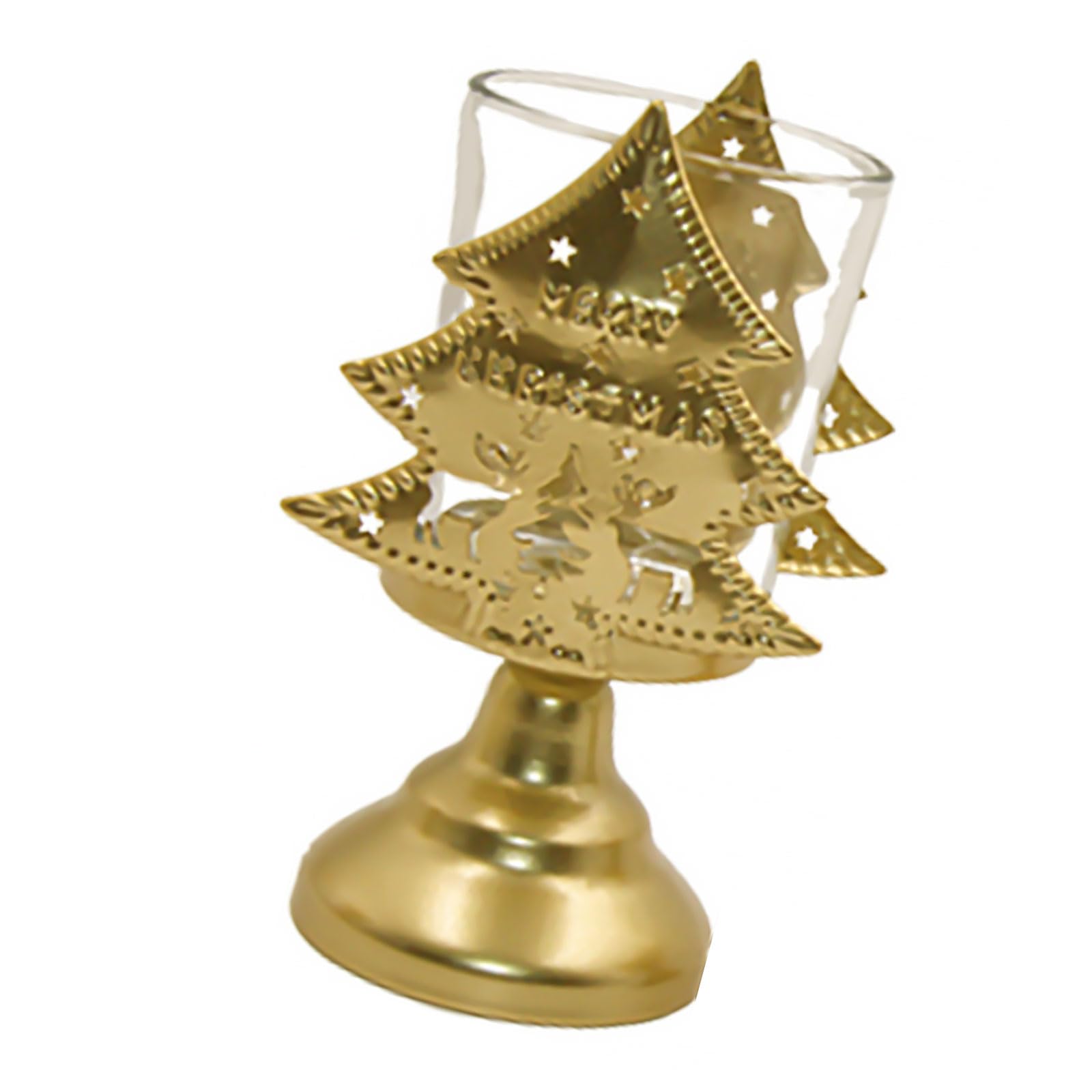 Yhplxyuus Unique Candleholder Decorative Candlestick Elegant Metal Holder for Christmas Dining Candlelighting Holiday Decoration