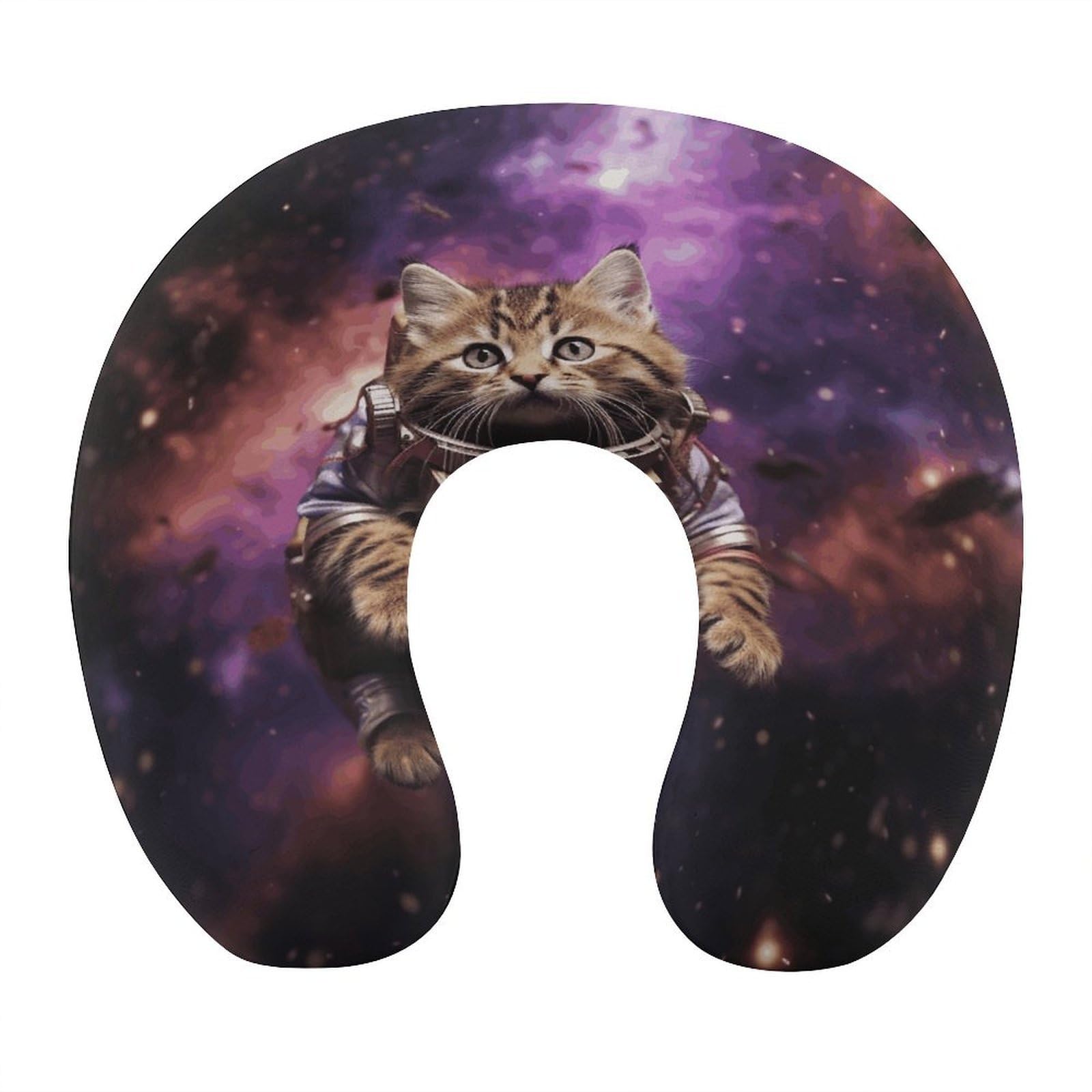 Btcowzrv Style A Cat In Outer Space U Shaped Neck Pillow Travel Pillows