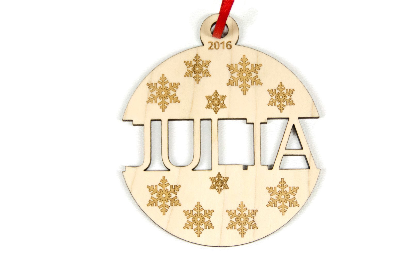 Baby's First Christmas Wooden Ornament - Personalized