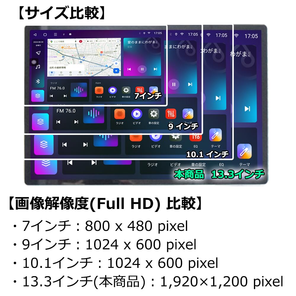 200系トヨタハイエース専用　RAM6G ROM128G 8coreカーナビ Amazon.co.jp: 200系トヨタハイエース専用 13.3インチ カーナビ