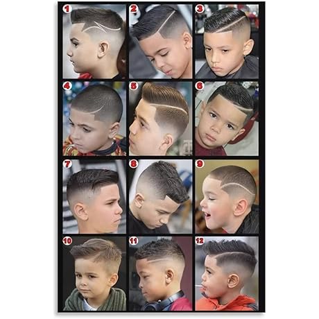 AOMACA Barbershop Wall Decoration Posters for Children's Haircuts, Fashion Men's Haircuts, Canvas...
