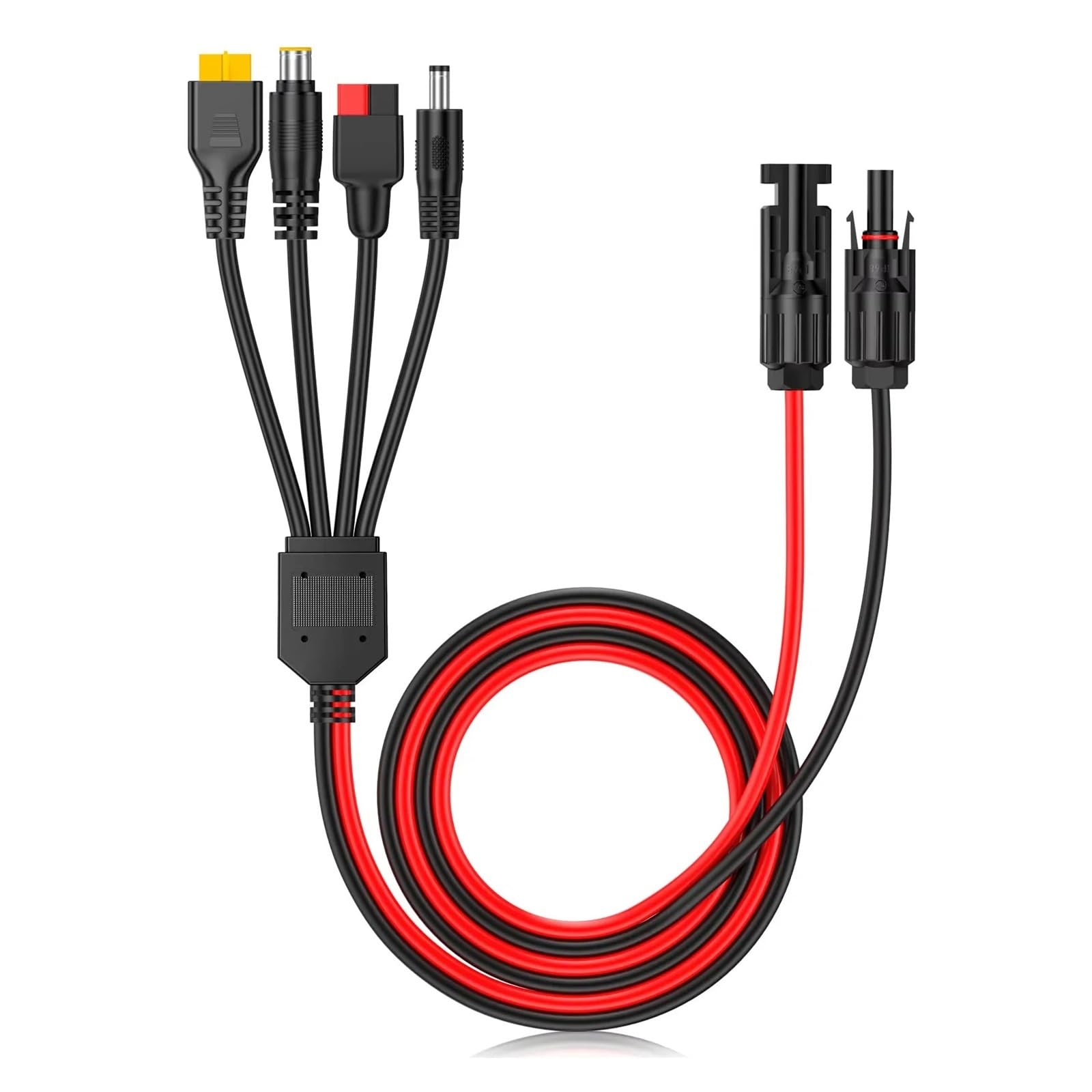 Cable Solar Cable de extensión Divisor for Conector de Panel Solar 4 en 1 de 39/70 Pulgadas, Compatible con Conector Anderson, Adaptador de CC, Enchufe de alimentación XT60(70inch)