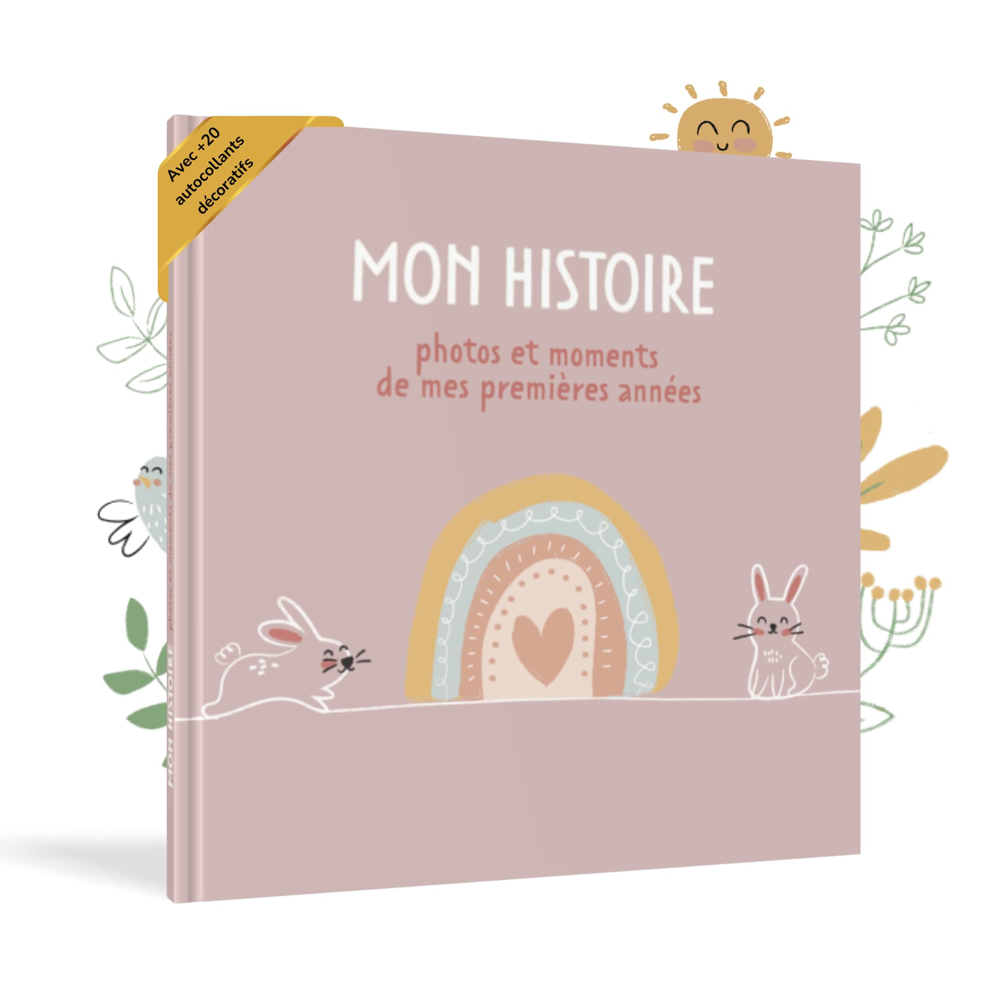 HUBORNS – Libro de recuerdos del bebé desde el nacimiento hasta los 5 años, álbum de fotos y diario para anotar momentos especiales, regalo ideal para padres primerizos y baby shower — view 25