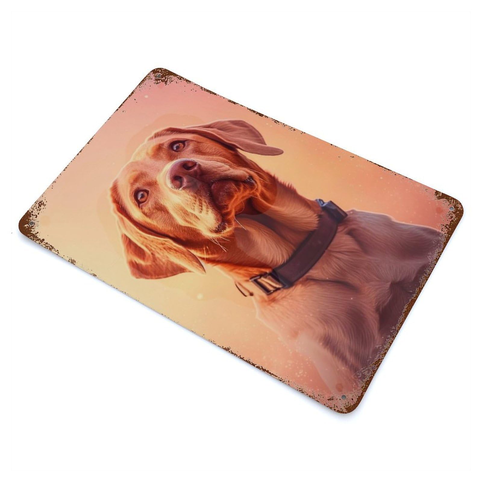 Labrador Dog Retro Metal Sign 11.8"x7.9", Ideal for Shed, Workshop And Garage Wall Decor