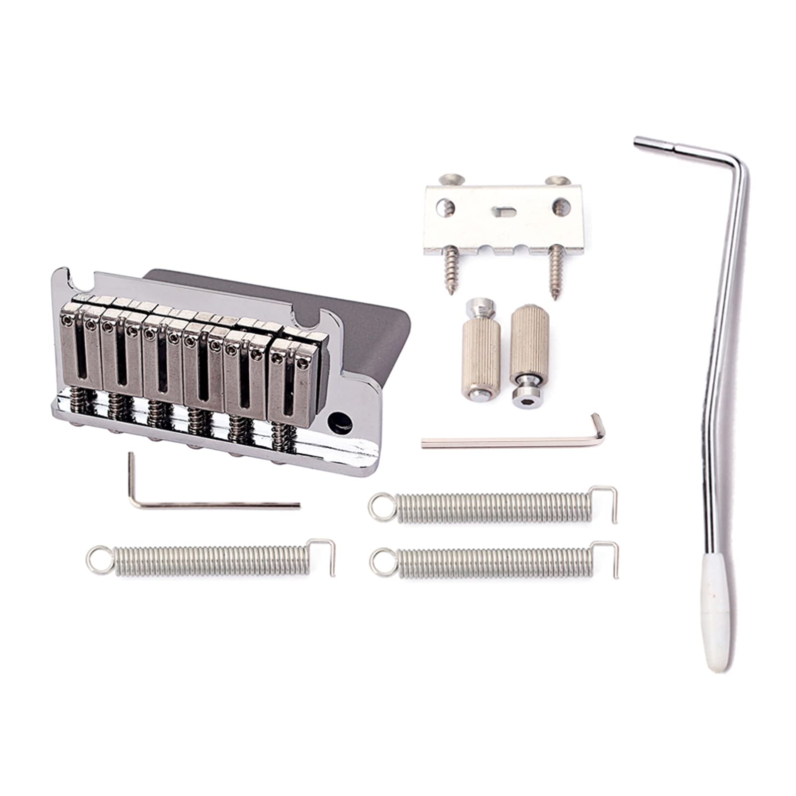 XuQiZZpp 6 String Metal Fixed Hardtail Saddle Bridge Top Load Guitar Tailpiece for Electric Guitar Accessories