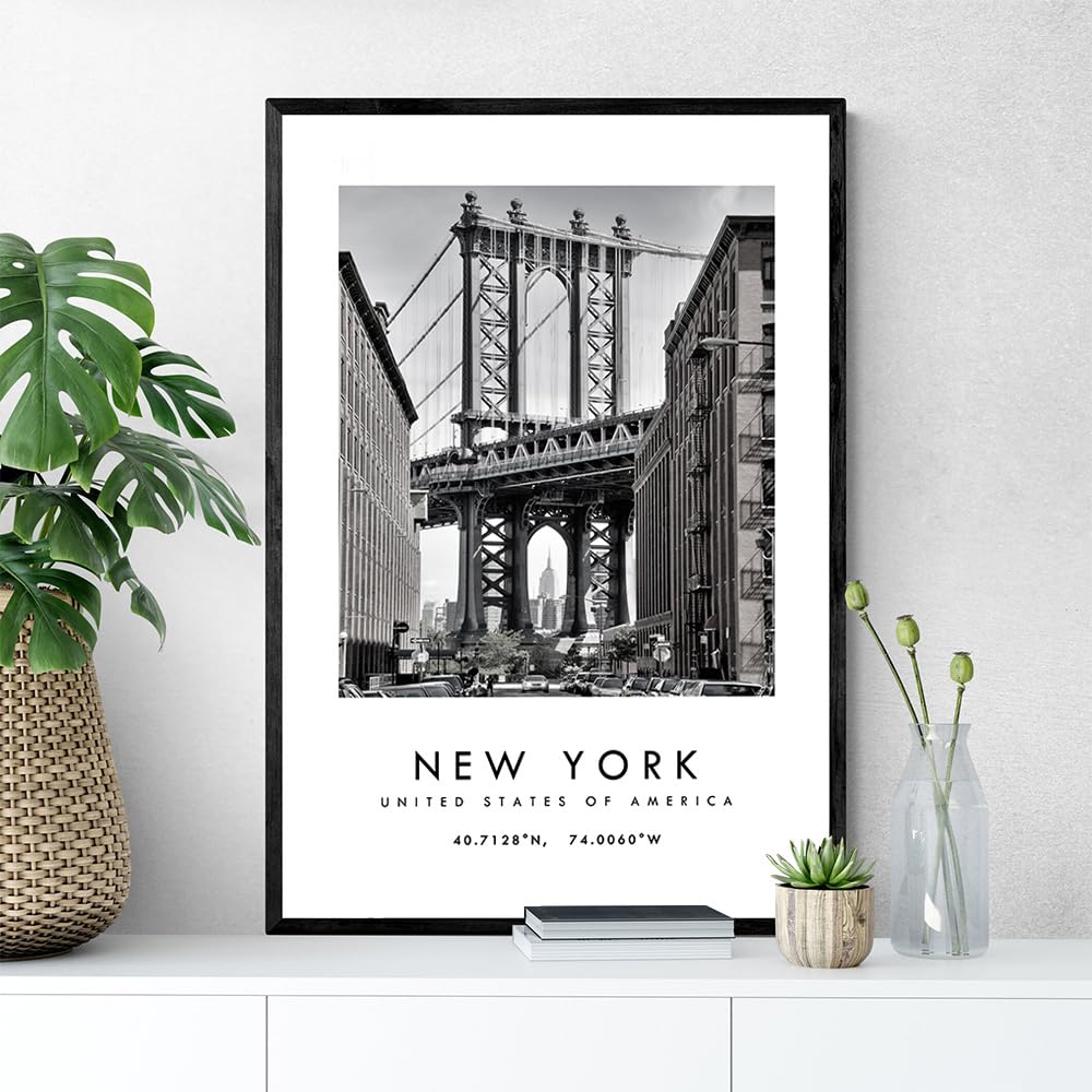 Póster de pared de viaje en blanco y negro, póster de paisaje urbano de Ámsterdam, Arizona, Barcelona, Chicago, París, Nueva York, Los Ángeles, Londres, Roma, Sydney, Singapur, Toronto, Tokio