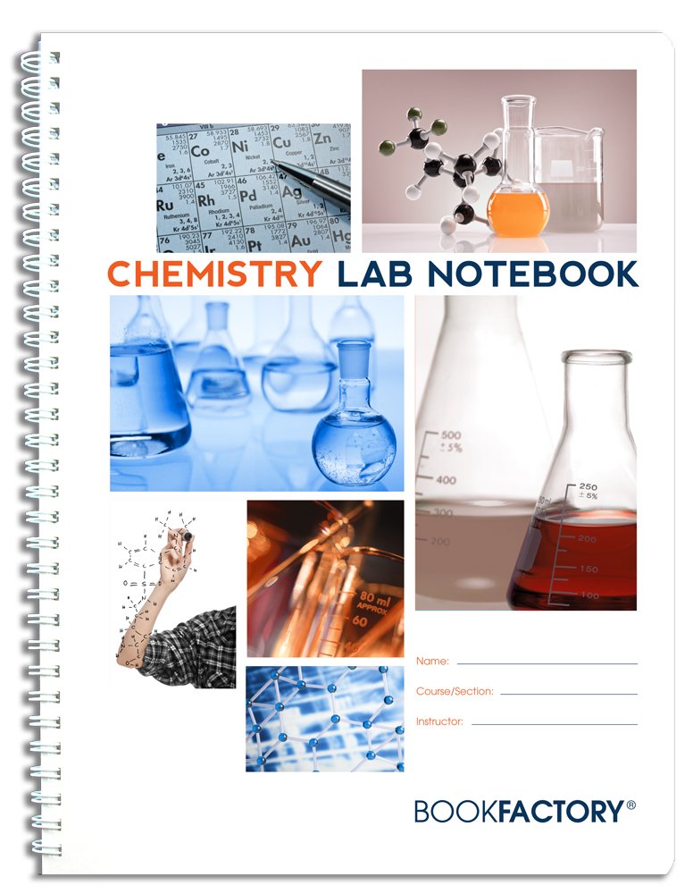 BookFactory Chemistry Lab Notebook 50 Pages (8.5" X 11