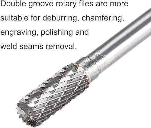 Miniatura 8 de A0613M03, limas rotativas de carburo de tungsteno de 0.236 in de diámetro, vástago de 18 pulgadas, herramienta de rebabas rotativas con forma de