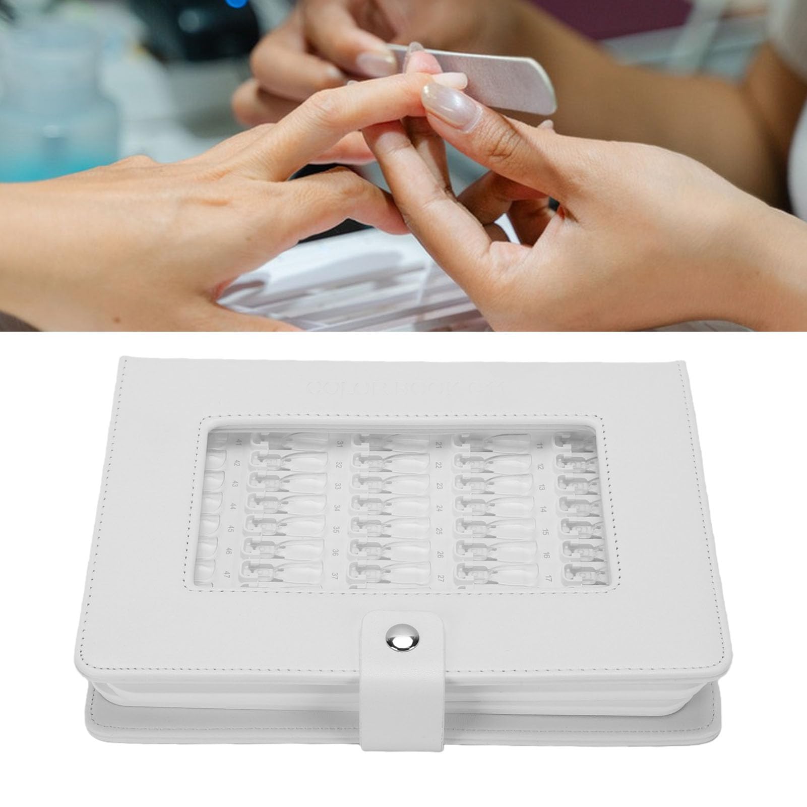 Sonew Libro de Exhibición de Colores de Uñas de 150 Piezas, Tarjetero de Esmalte de Uñas Extraíble No Magnético con Diseño Desmontable, para Organización de Salones de Belleza y C