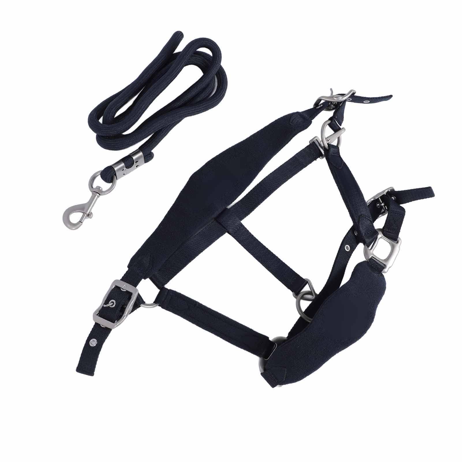 Pferdehalfter, Polyester, Verstellbare Polsterung, Anti-Reibung, Pferdehalfter und Führstrick-Sets, Halfter und Führstrick für Pferde mit 2 M Leine für das Training, den Täglichen Gebrauch,