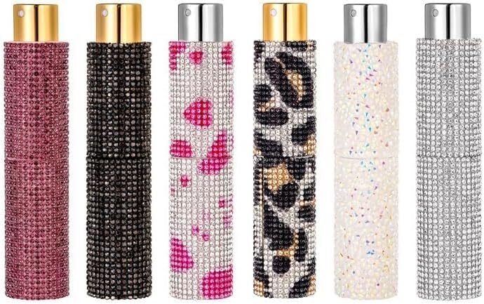 Mini Bottiglie di Profumo da Viaggio, Atomizzatore di Profumo 10ml Portatile Diamond Mini Bottiglia di Profumo Ricaricabile Spray Contenitori Vuoti Bottiglia di Atomizzatore Regalo di Viaggio Ricarica
