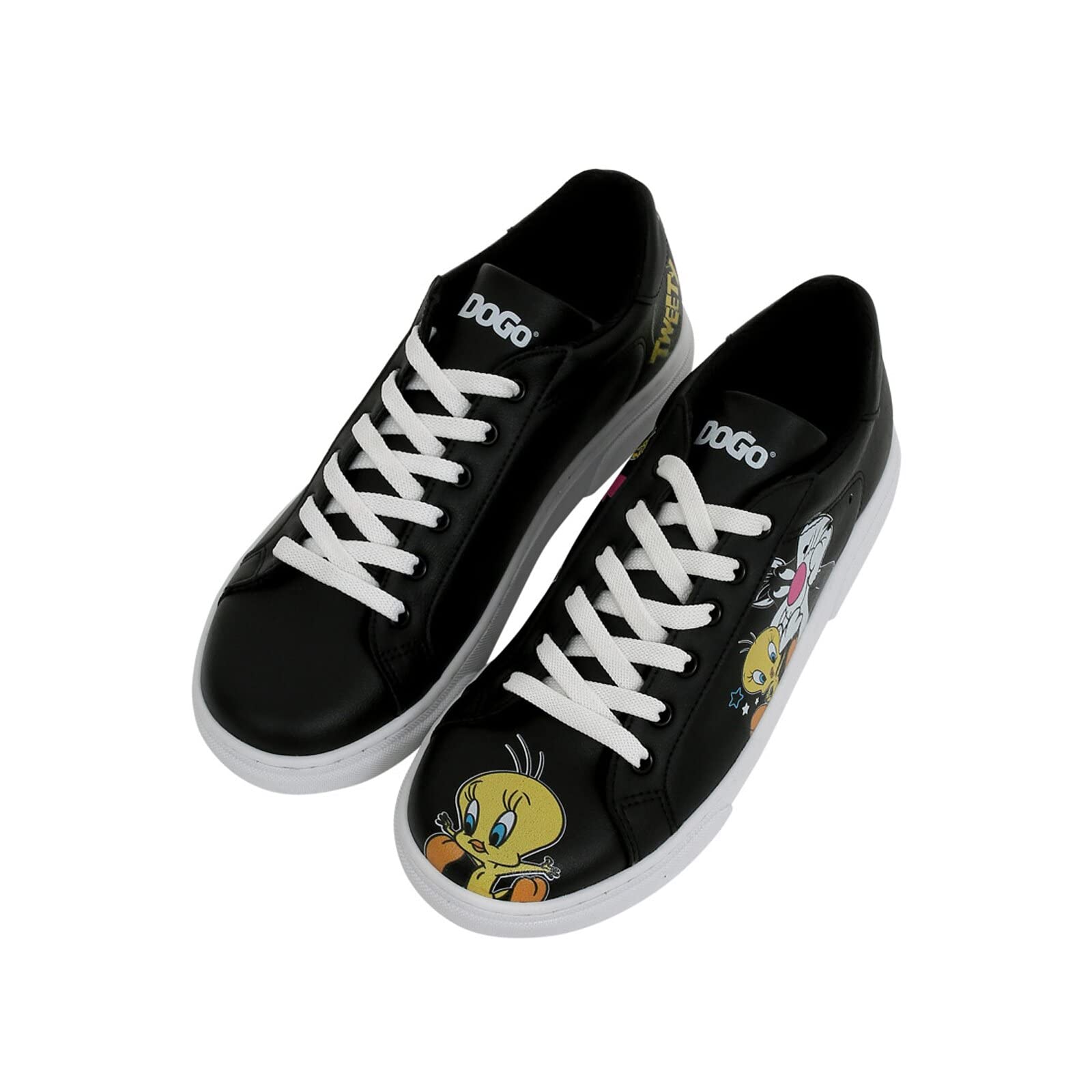 DOGO Ace Low-Top Sneaker Best Of Tweety And Sylvester Black Damen