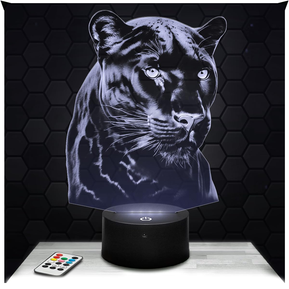 Lampephoto.fr - Panther Wild Animal Africa Feline 3D Lamp Decoration. Gift idea for Men and Women, Panther Night Light for Adult Bedroom Decor. Original Christmas, Gift idea for Men and Women, Gifts