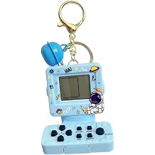 Pendant Keychain Retro Classic Game Console Playable Electronic Miniature Handheld Mini Games Machine with Keychain Ring Gift F6