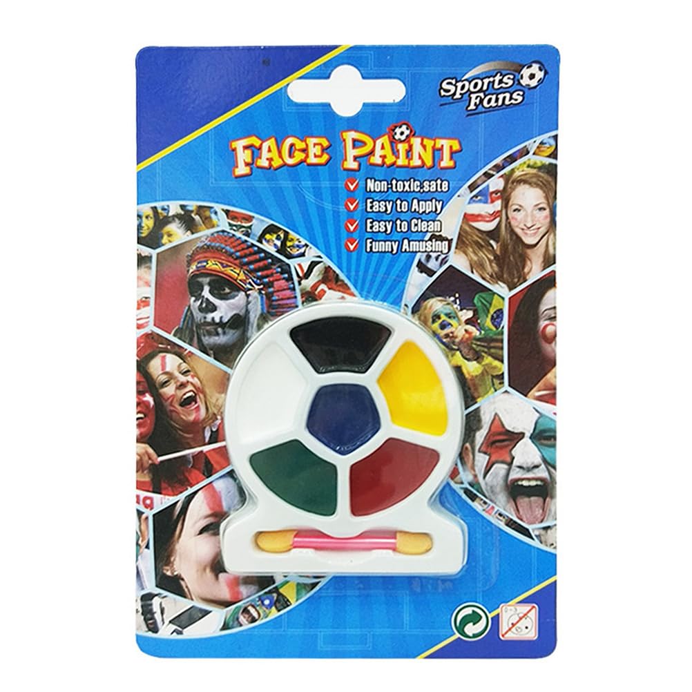 2 Pack Body Paint Makeup Kit, Facial Painting Pigment for Halloween Football Parties, Kids Face Paint for Events and Celebrations, Easy Wash Off Formula