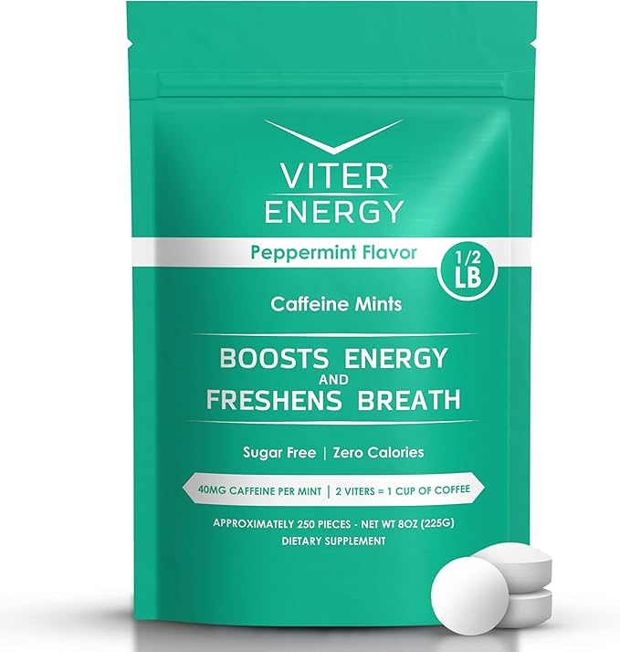 Viter Energy Caffeinated Mints 40mg Caffeine, B Vitamins