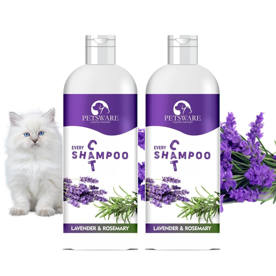 5in1 Cat Shampoo with Conditioner for Persian Cat,Kitten& All Cat Types Anti-fungal,Allergy Relief,Flea and Tick,Conditioning,Anti-Bacterial,Cat Shampoo|Pack of 2|200 ML Each| (Lavender)-image-34