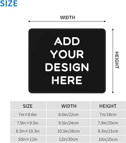 Miniatura 6 de OHORTEB Alfombrilla de mouse personalizada con foto, tapete de escritorio personalizado para computadora portátil, antideslizante, impermeable, para