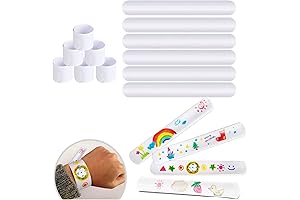 Uniticber White Slap Bracelets for Kids