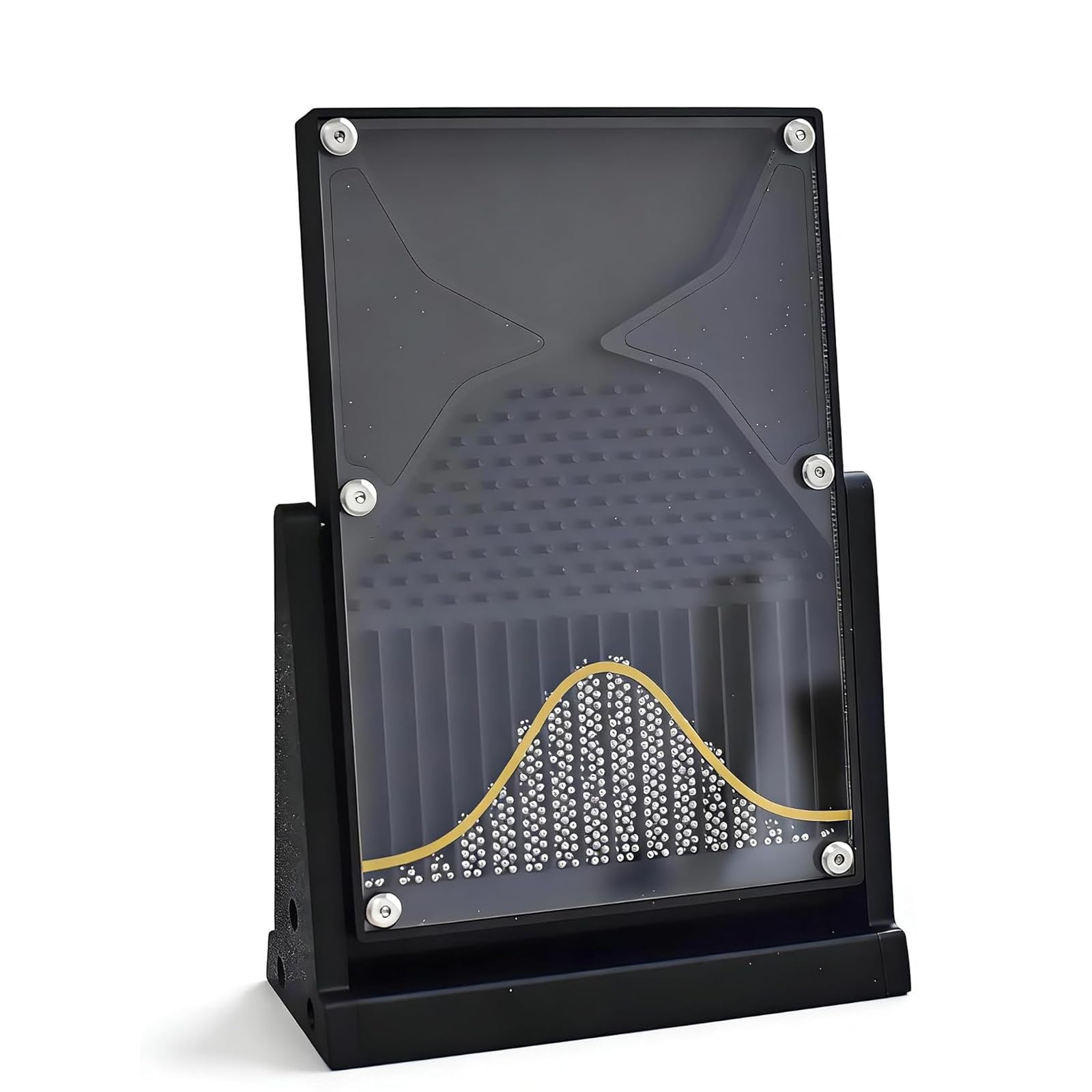 MiBoce 12x18cm Galton Board, Normal Distribution Demonstrator With Bell Curve, Acrylic Physics Lab Teaching Tool, Normal Distribution Galton Board For Stress Relief, Probability Education Black