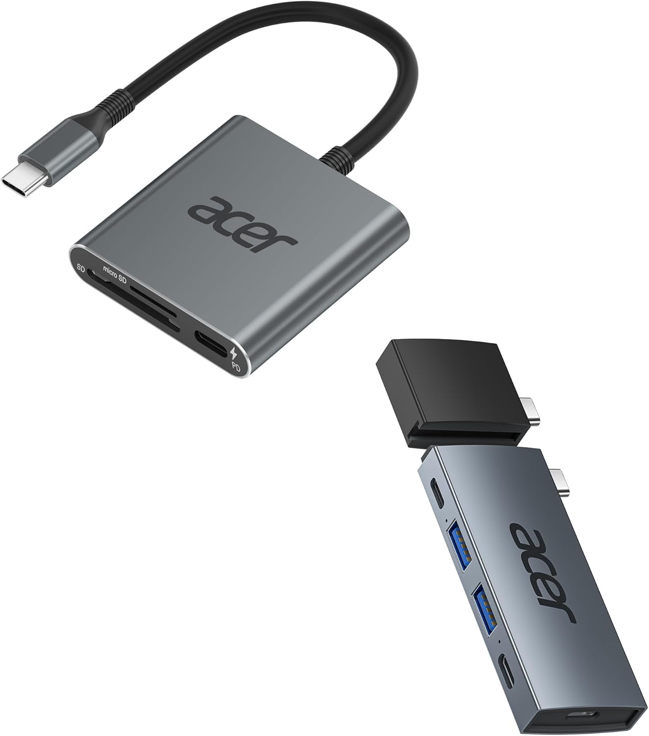 3 in 1 USB C SD 4.0 Card Reader Bundle with 7 in 2 USB C