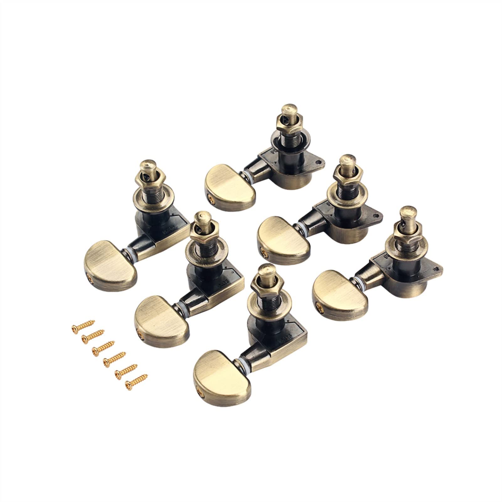 Stimmwirbel Gitarrensaiten 1 Set Legierung Kupfer Electric Guitar Tuning Pegs Tuner Mit Aderrules Schrauben 3R3L. Bronze