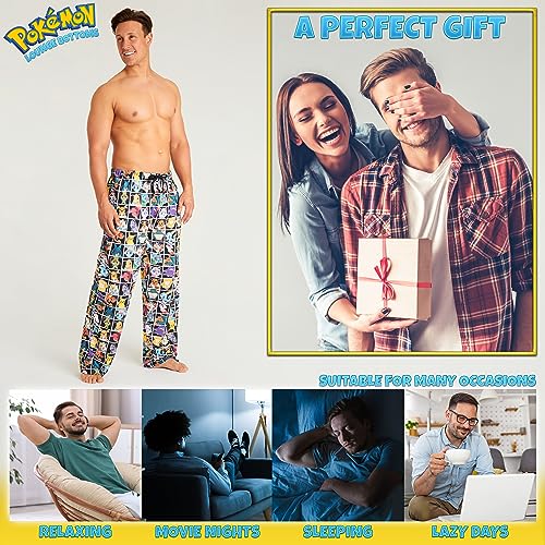 Pokemon Mens Pyjama Bottoms - Nightwear PJs for Men and Teenagers S-3XL Lounge Wear Trousers - Mens Gifts3