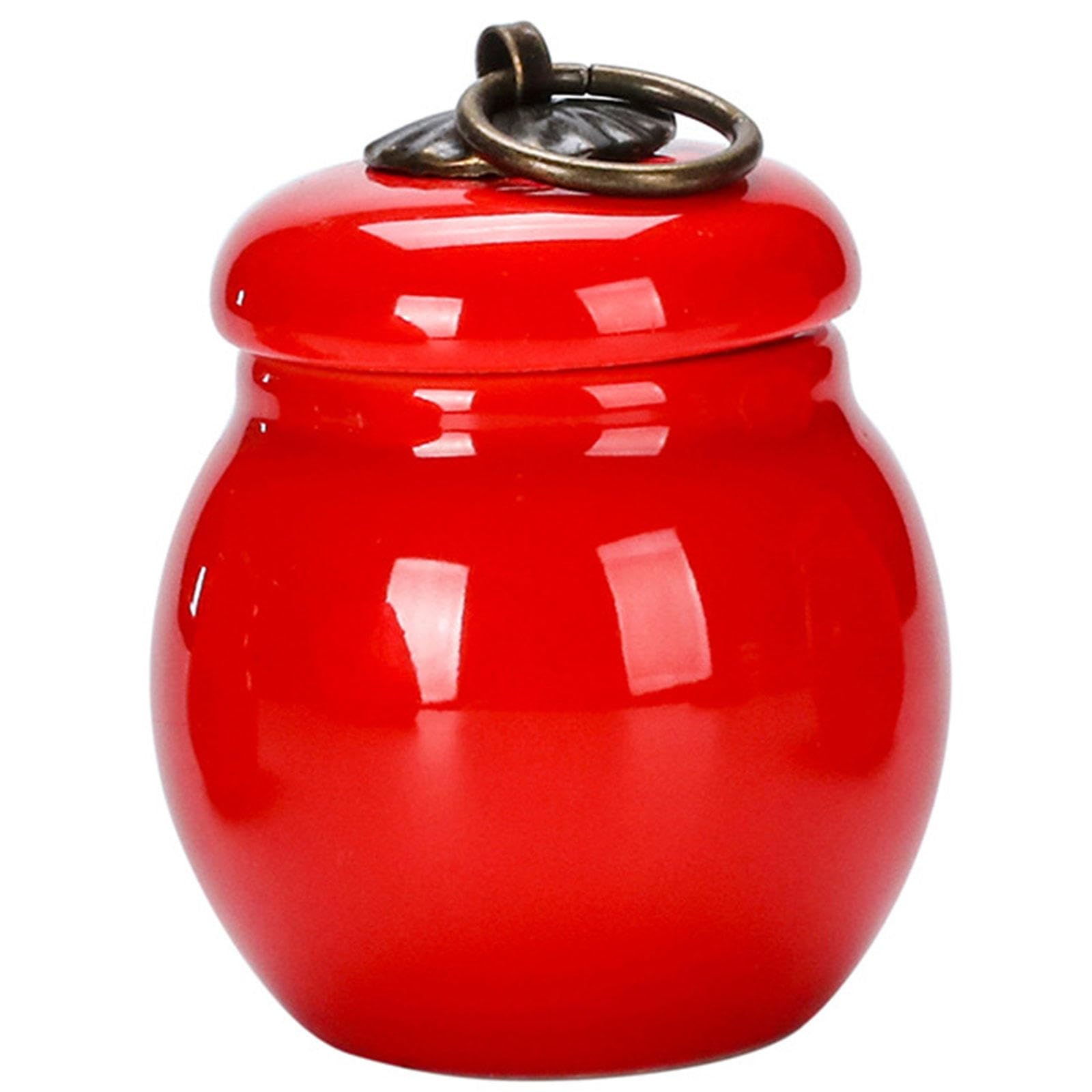 Urn, Beautifully Handmade Ceramic, Cremation Urn for Sharing Adult or Baby Urns for Ashes, Pet(Red)