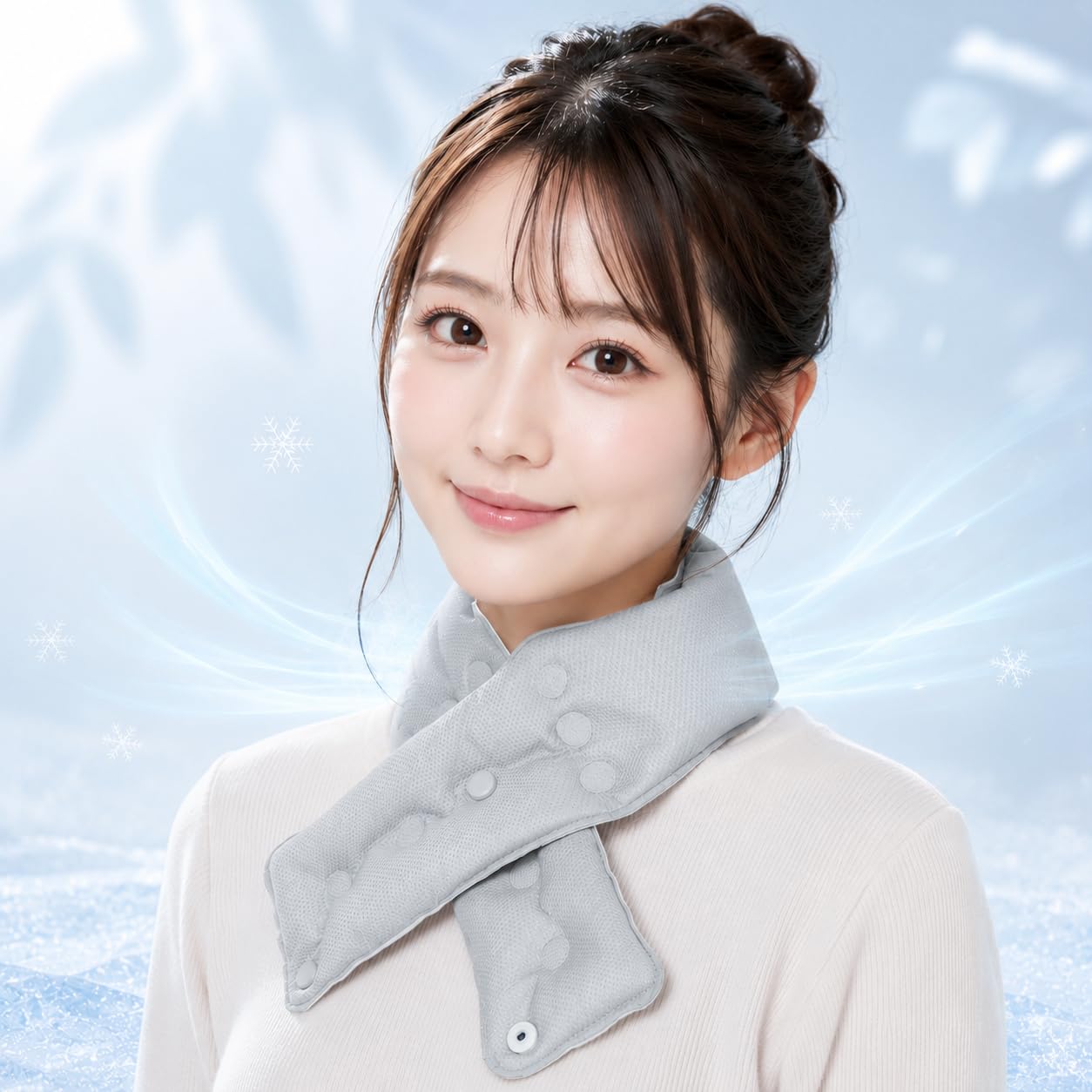 Amazon | 【NISYO】熱中症対策 アイスマフラー 氷ストップ構造でズレず