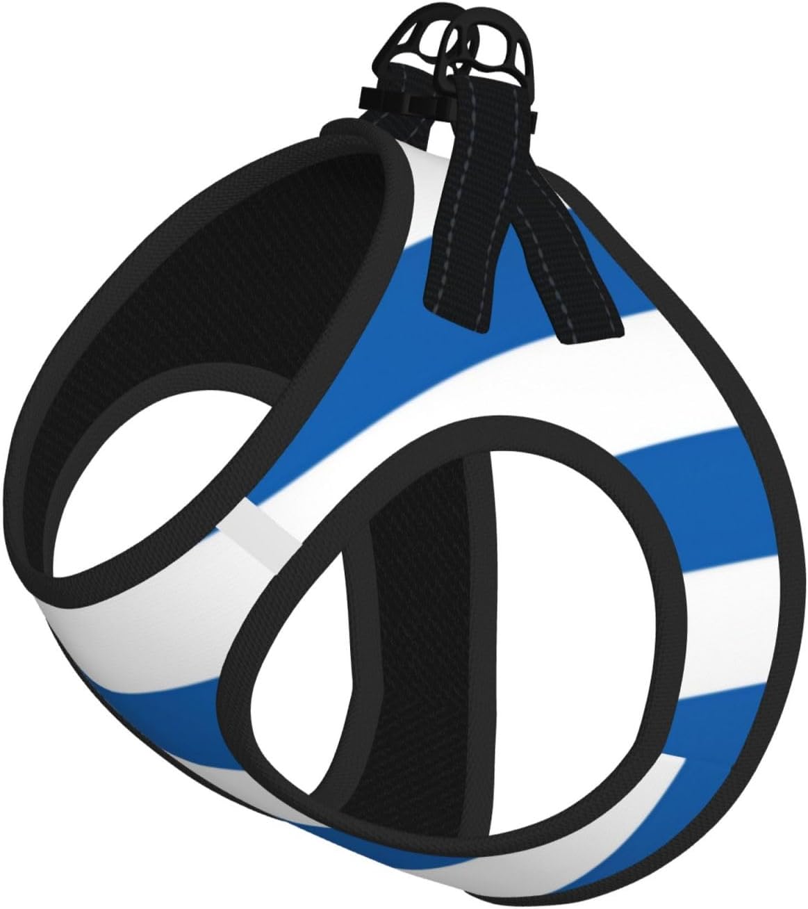 Greek Flag Pet Vest Small Size Dog Harness and Leash Set, Reflective & Breathable for Puppy Training Without Accessories Large