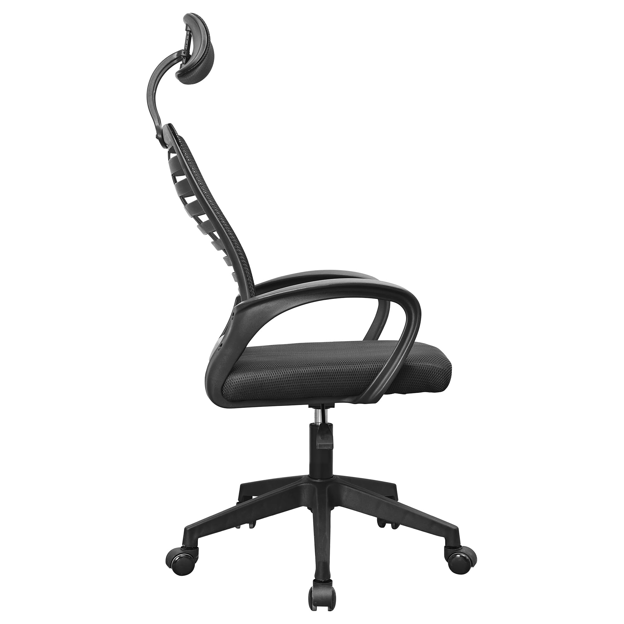Mars Gaming MGC-ERGOB, Silla Gaming Ergonómica, Asiento y Respaldo de Malla Transpirable, Reposacabezas Regulable, Altura Ajustable Entre 110.5 y 120.5cm, Sistema de Balanceo de 3° a 18°, Negro