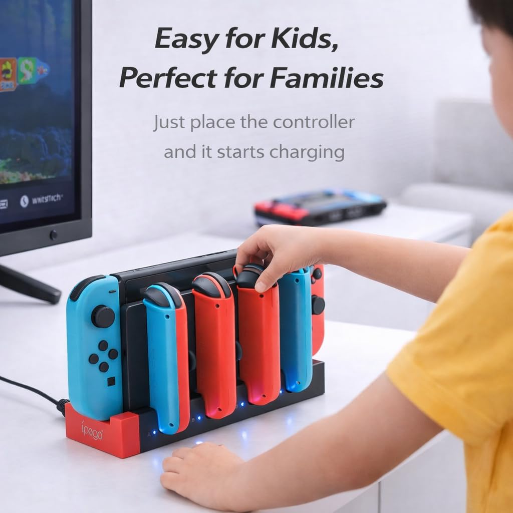 Amazon.com: ECHZOVE Switch Controller Charger Dock Station – 4 Joy